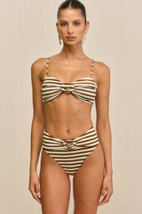 ALOUETTE BIKINI TOP - SMALL SADDLE STRIPE