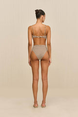 ALOUETTE BIKINI TOP - SMALL SADDLE STRIPE