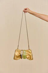 JULITA CONVERTIBLE CLUTCH - BRASS