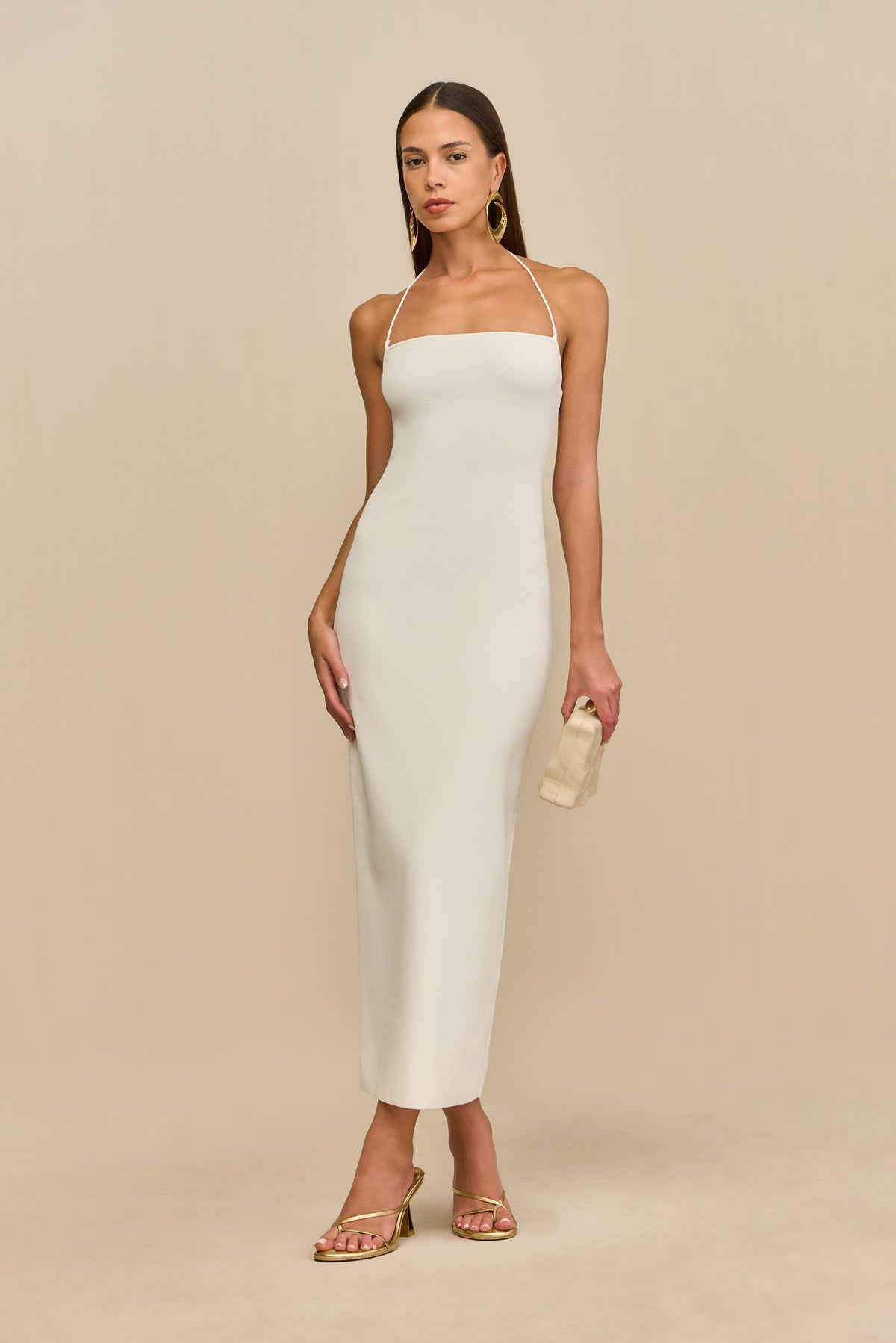 MELVILLE KNIT DRESS - OFF WHITE