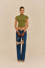 VIRGINIANA KNIT TOP - CEDAR