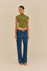 VIRGINIANA KNIT TOP - CEDAR