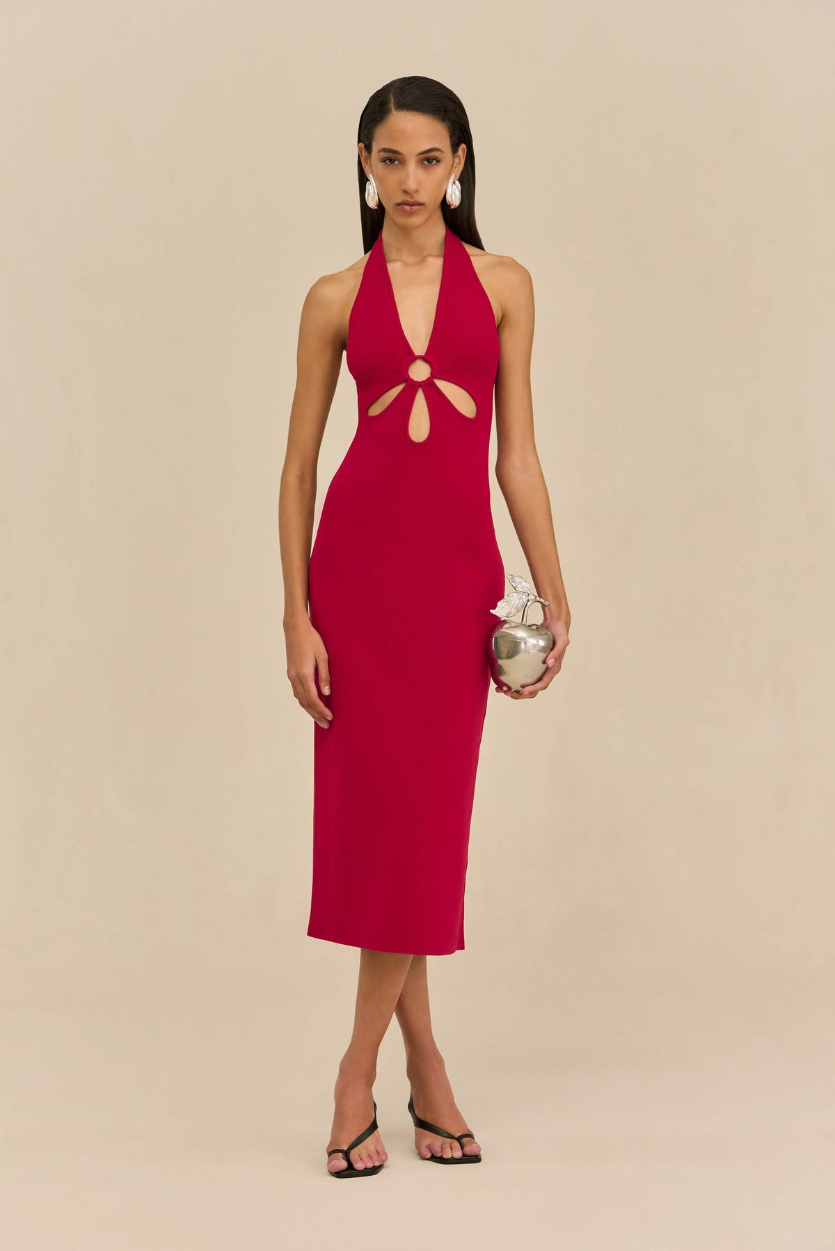 VINNA KNIT DRESS - MERLOT