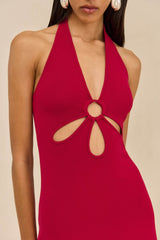 VINNA KNIT DRESS - MERLOT