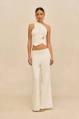 DENEUVE KNIT TOP - OFF WHITE