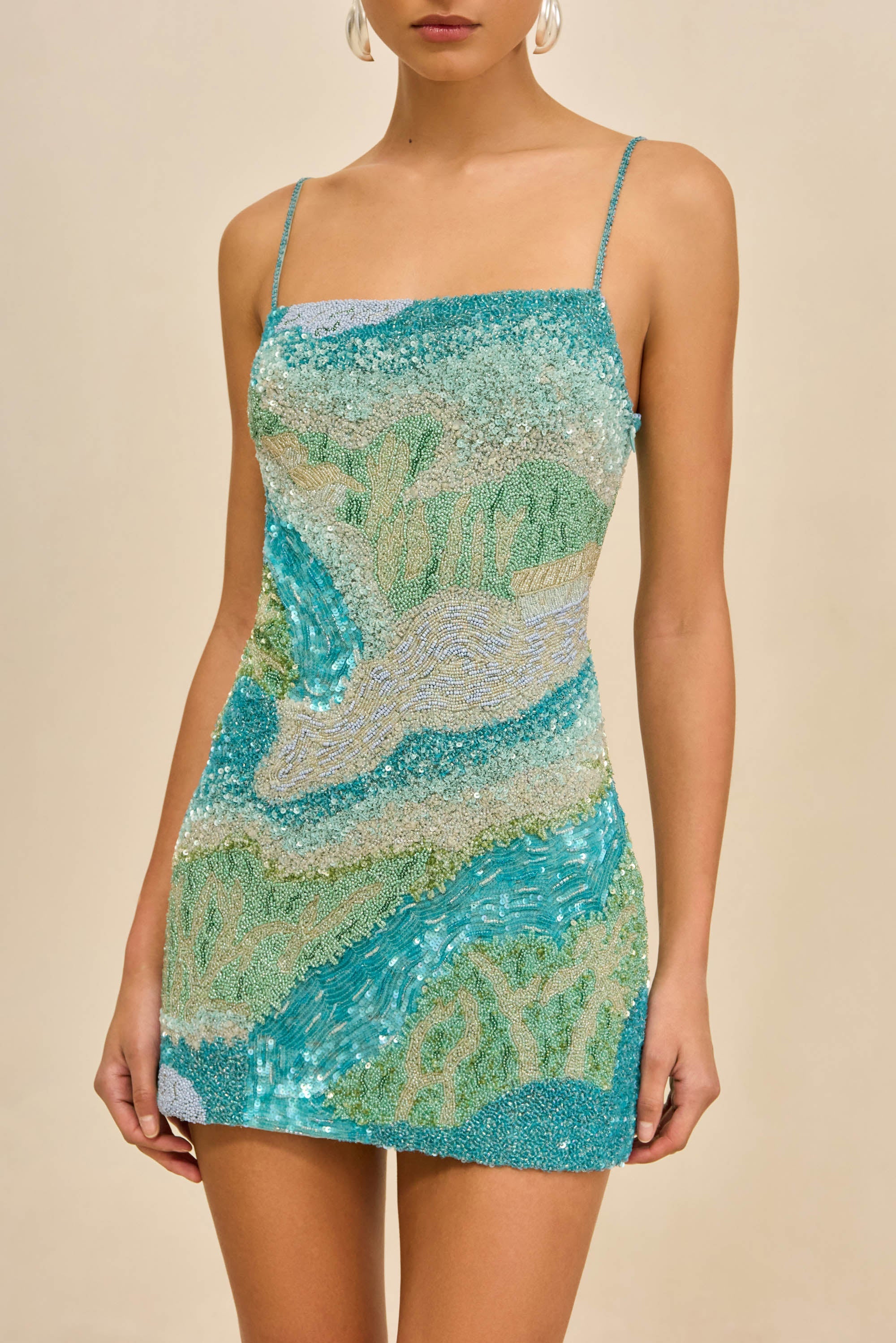 BEBE DRESS - LANDSCAPE PRINT