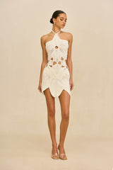 FLOREANA KNIT DRESS - OFF WHITE