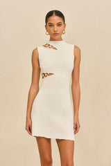 DIMETRIA KNIT DRESS - OFF WHITE