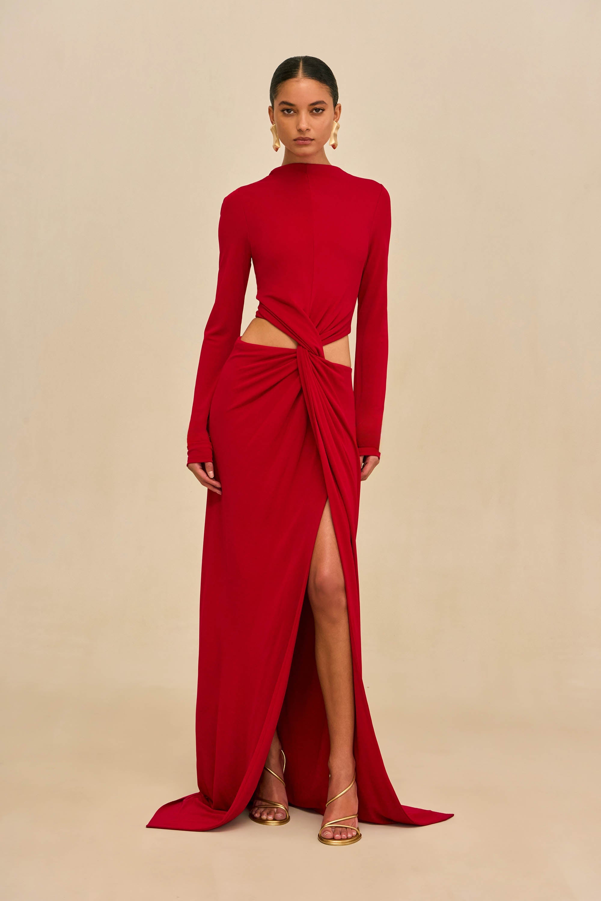 KERI GOWN - MERLOT