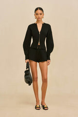 MONROE KNIT CARDIGAN - BLACK