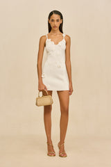 FLORA KNIT DRESS - OFF WHITE