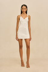 FLORA KNIT DRESS - OFF WHITE