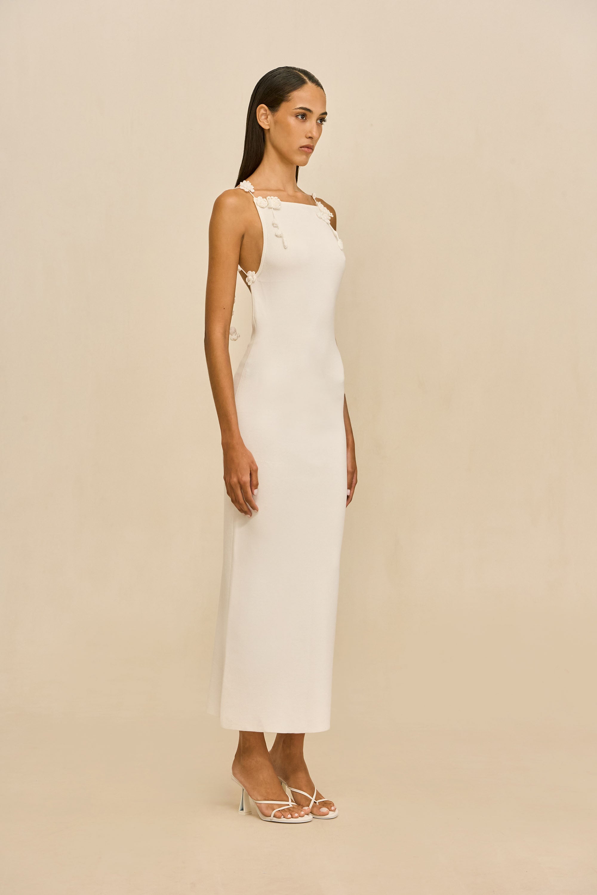 GIULIANA KNIT DRESS - OFF WHITE