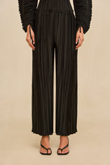 STACIE PANT - BLACK PLISSÉ