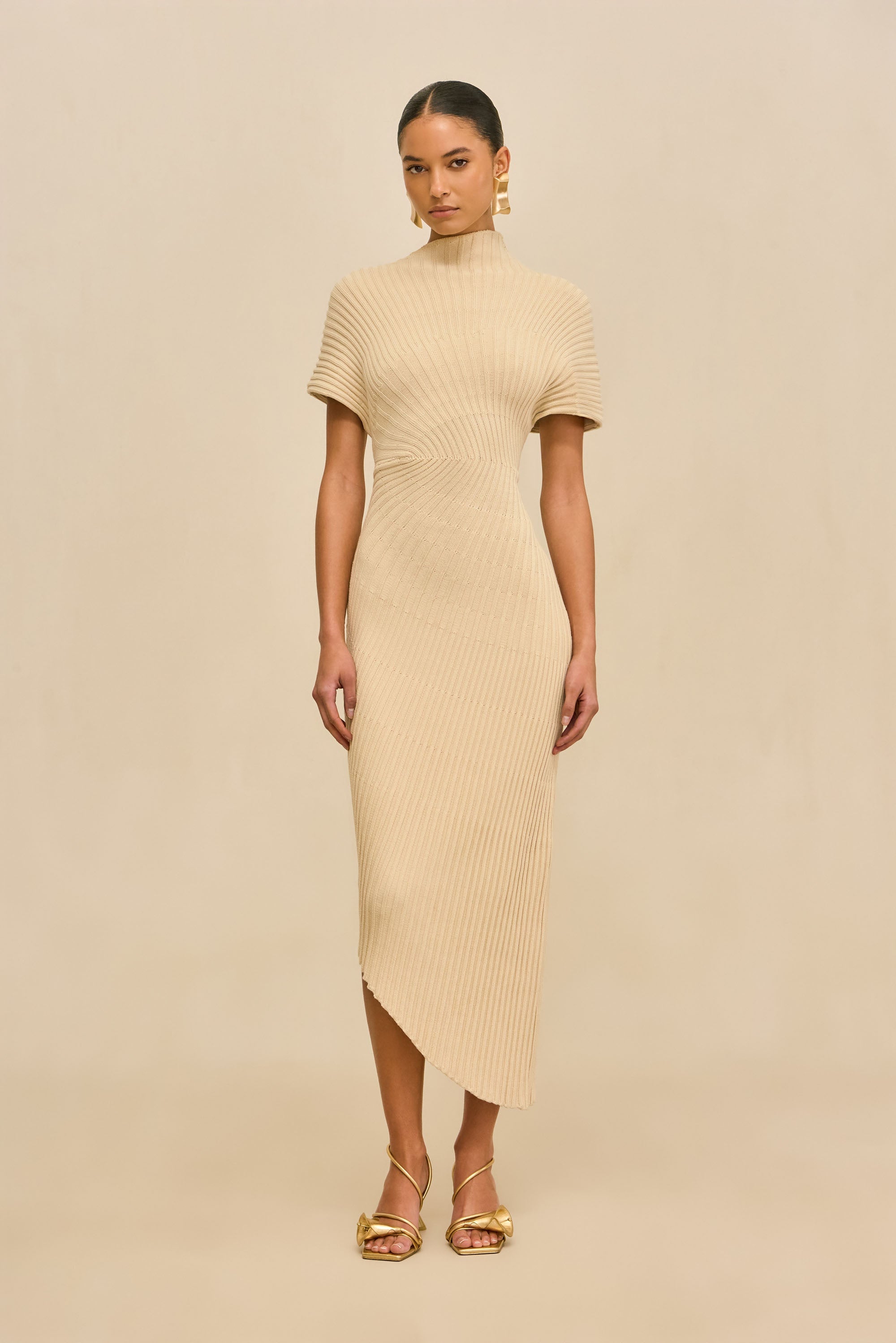 CHRYSTA KNIT DRESS - BEACH