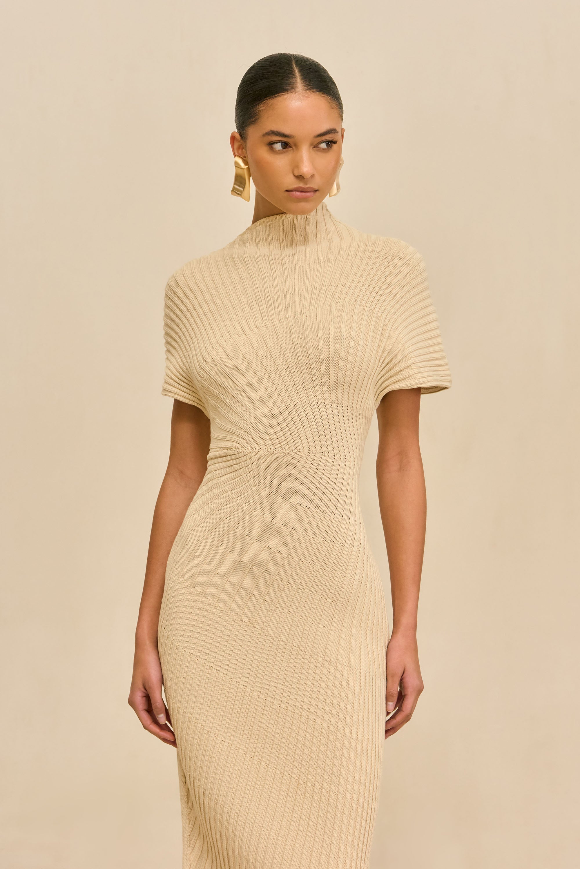 CHRYSTA KNIT DRESS - BEACH