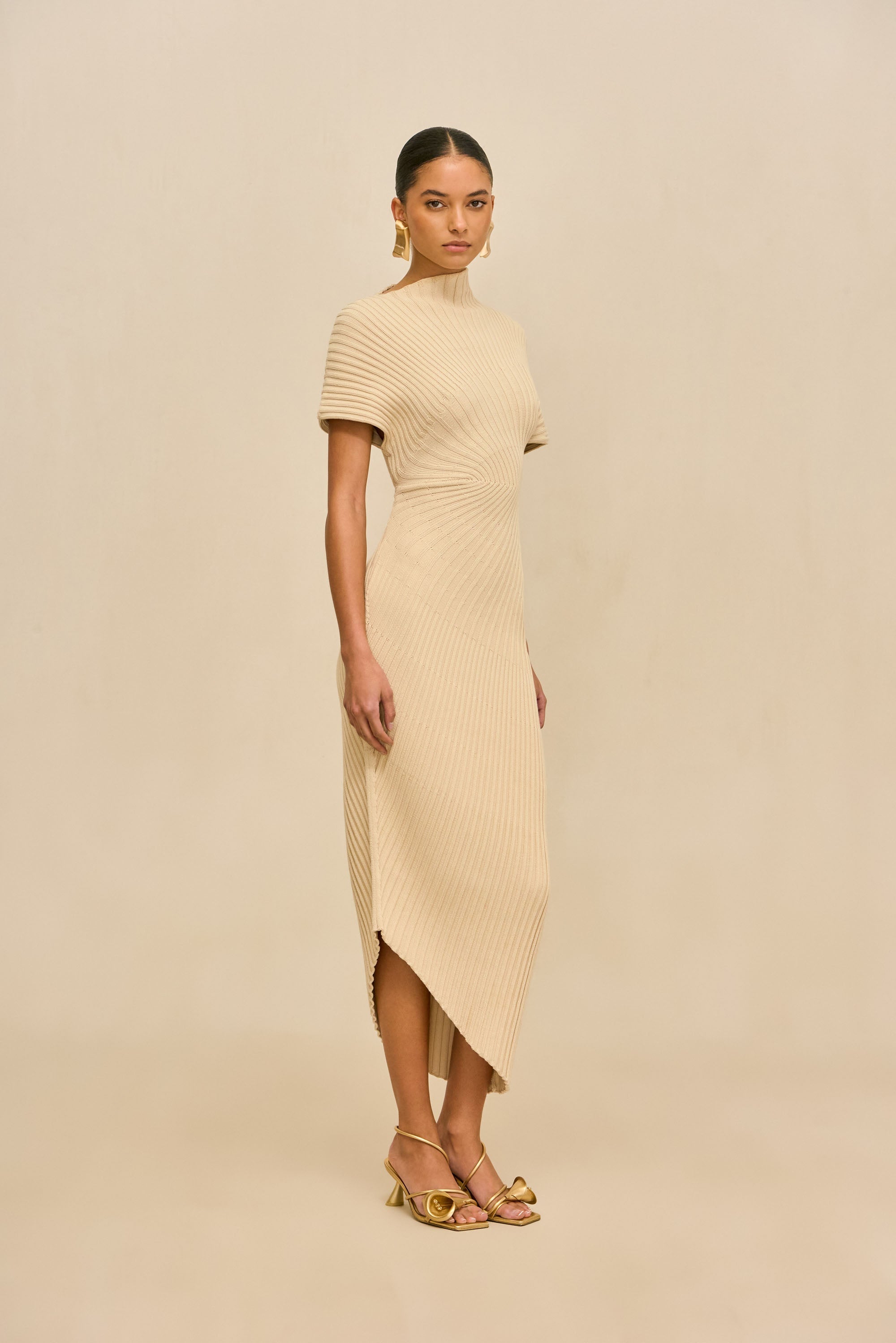 CHRYSTA KNIT DRESS - BEACH