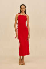 GIULIANA KNIT DRESS - VERMILION