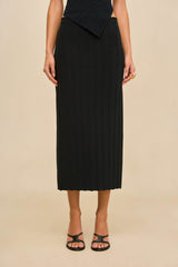 MARLINE KNIT SKIRT - BLACK