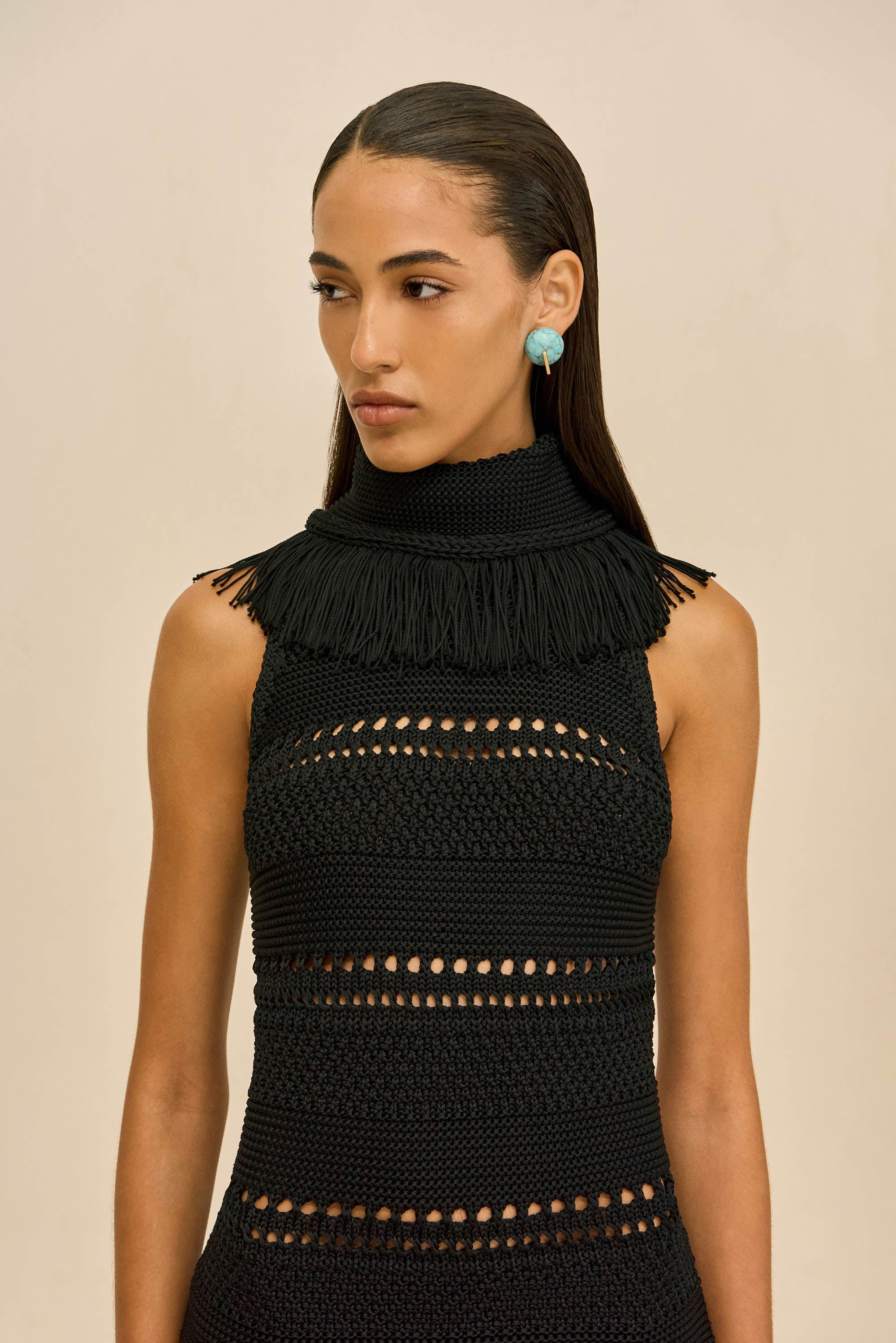 KADIMAH KNIT DRESS - BLACK