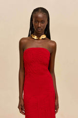 EDINA GOWN - VERMILION