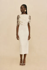 MERI KNIT DRESS - OFF WHITE