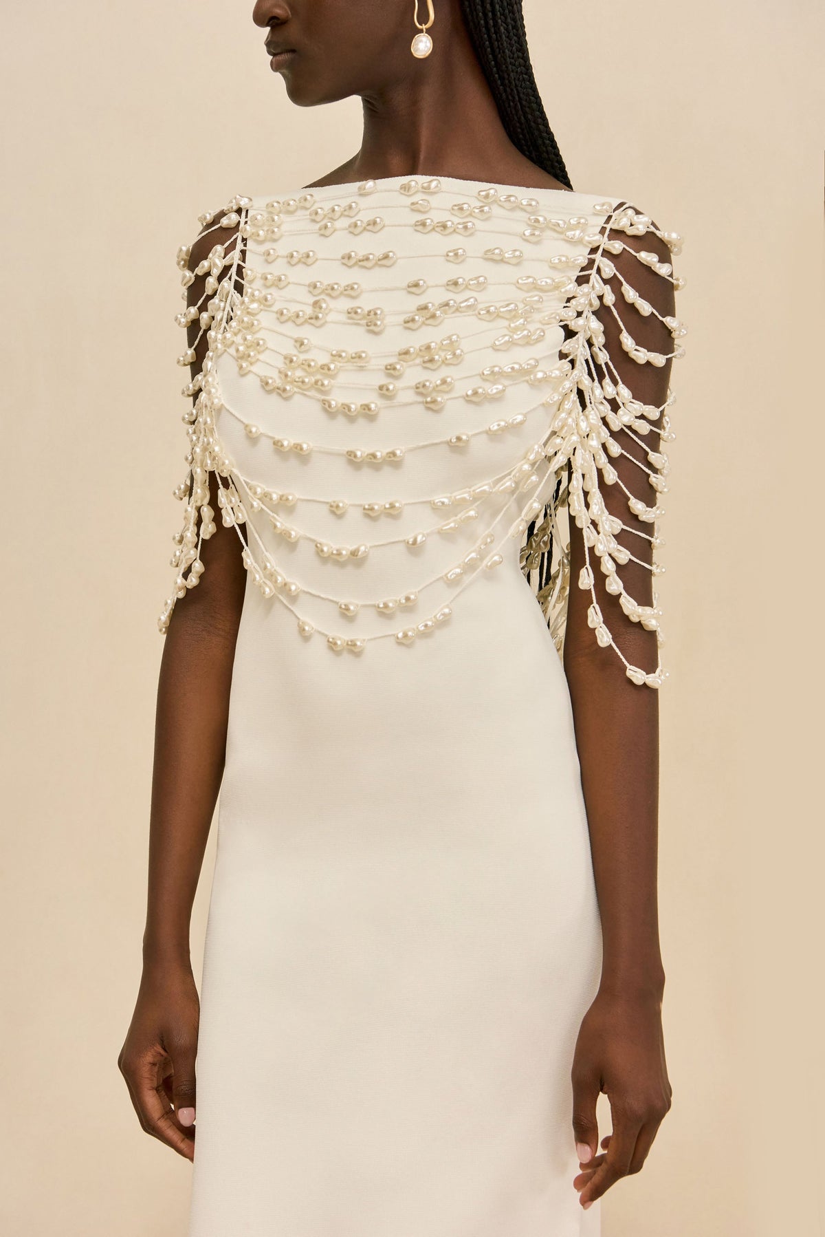 MERI KNIT DRESS - OFF WHITE