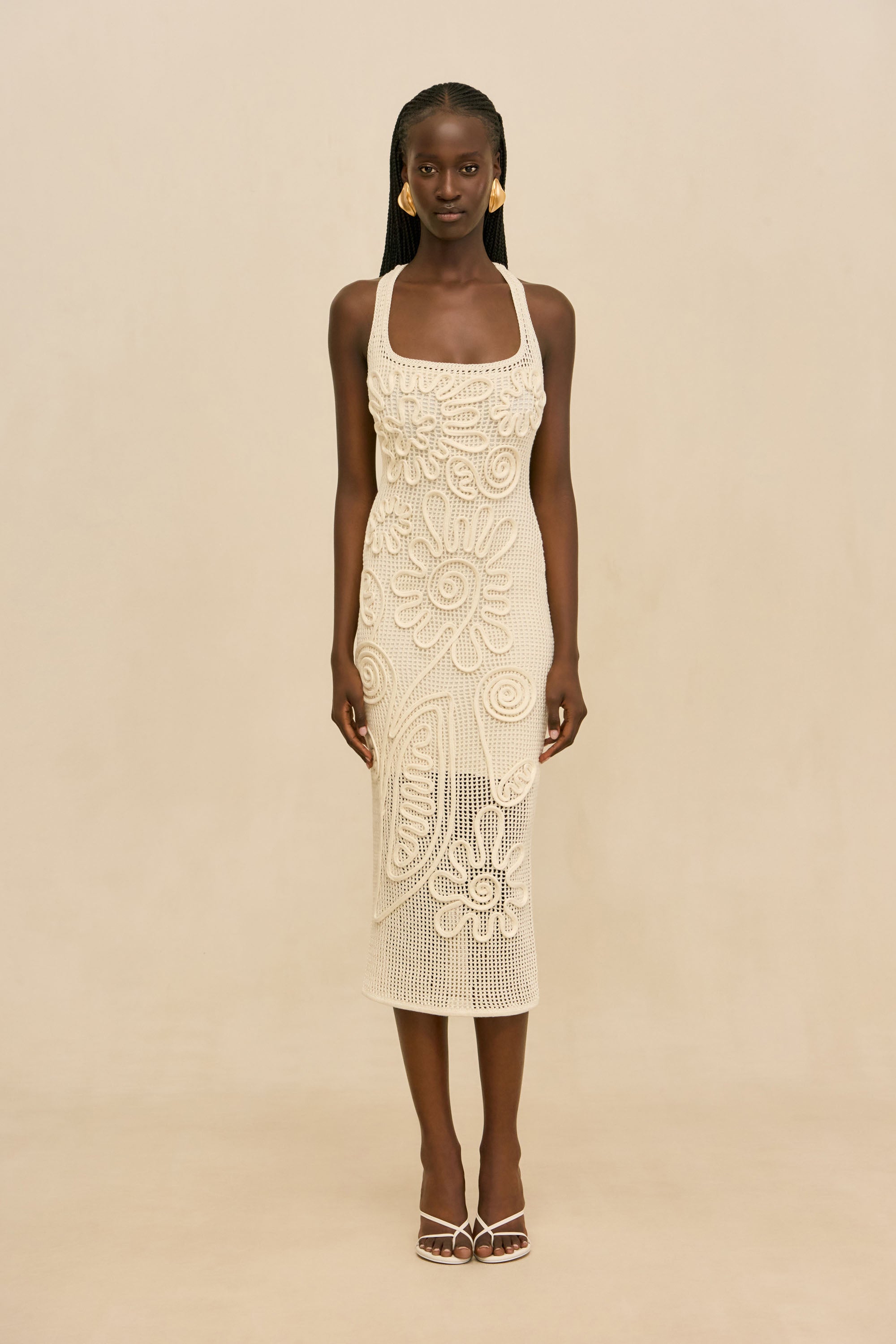 NISSA KNIT DRESS - OFF WHITE