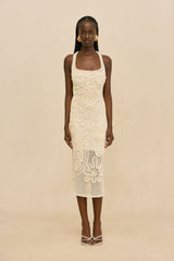 NISSA KNIT DRESS - OFF WHITE
