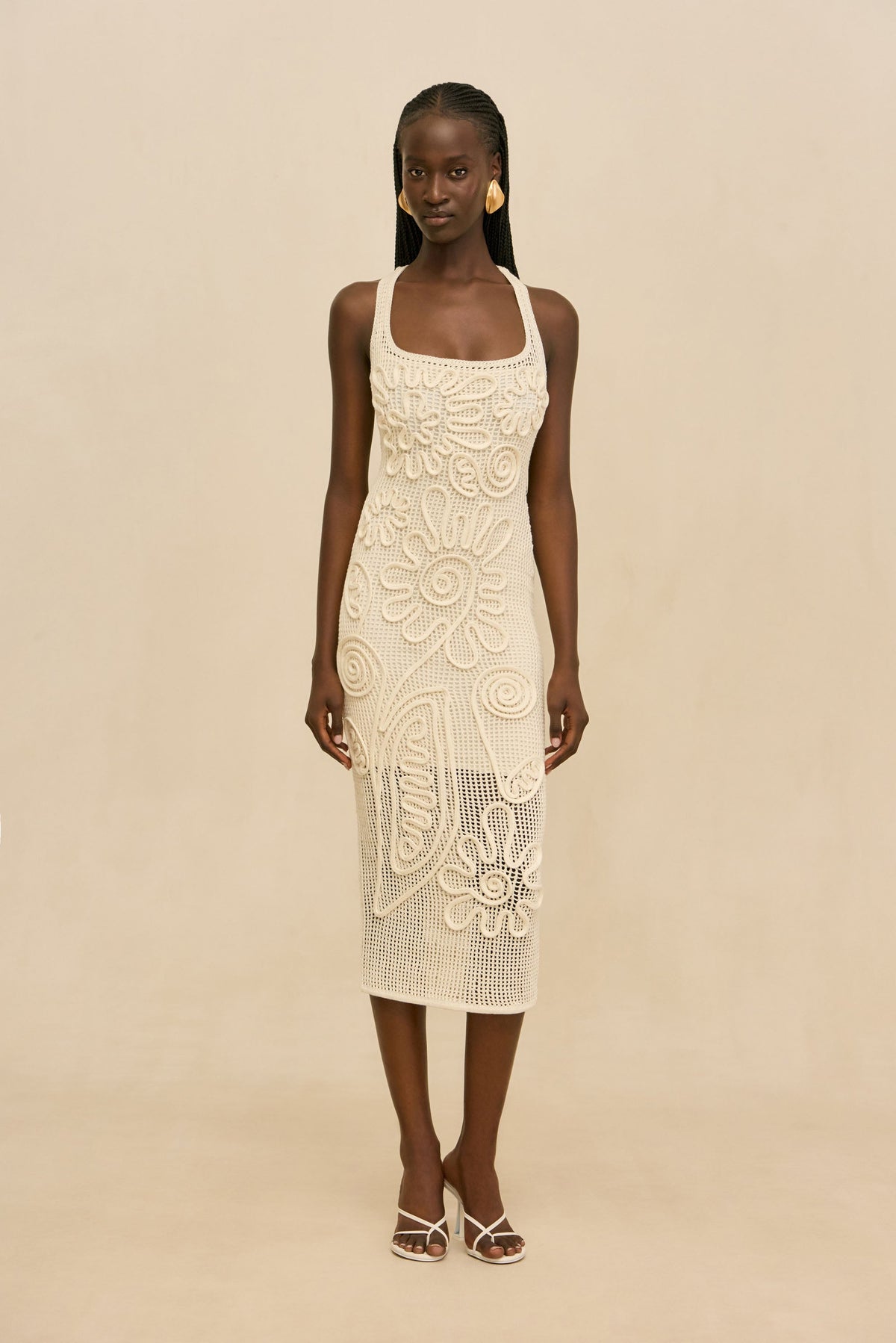 NISSA KNIT DRESS - OFF WHITE