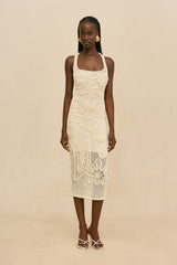 NISSA KNIT DRESS - OFF WHITE