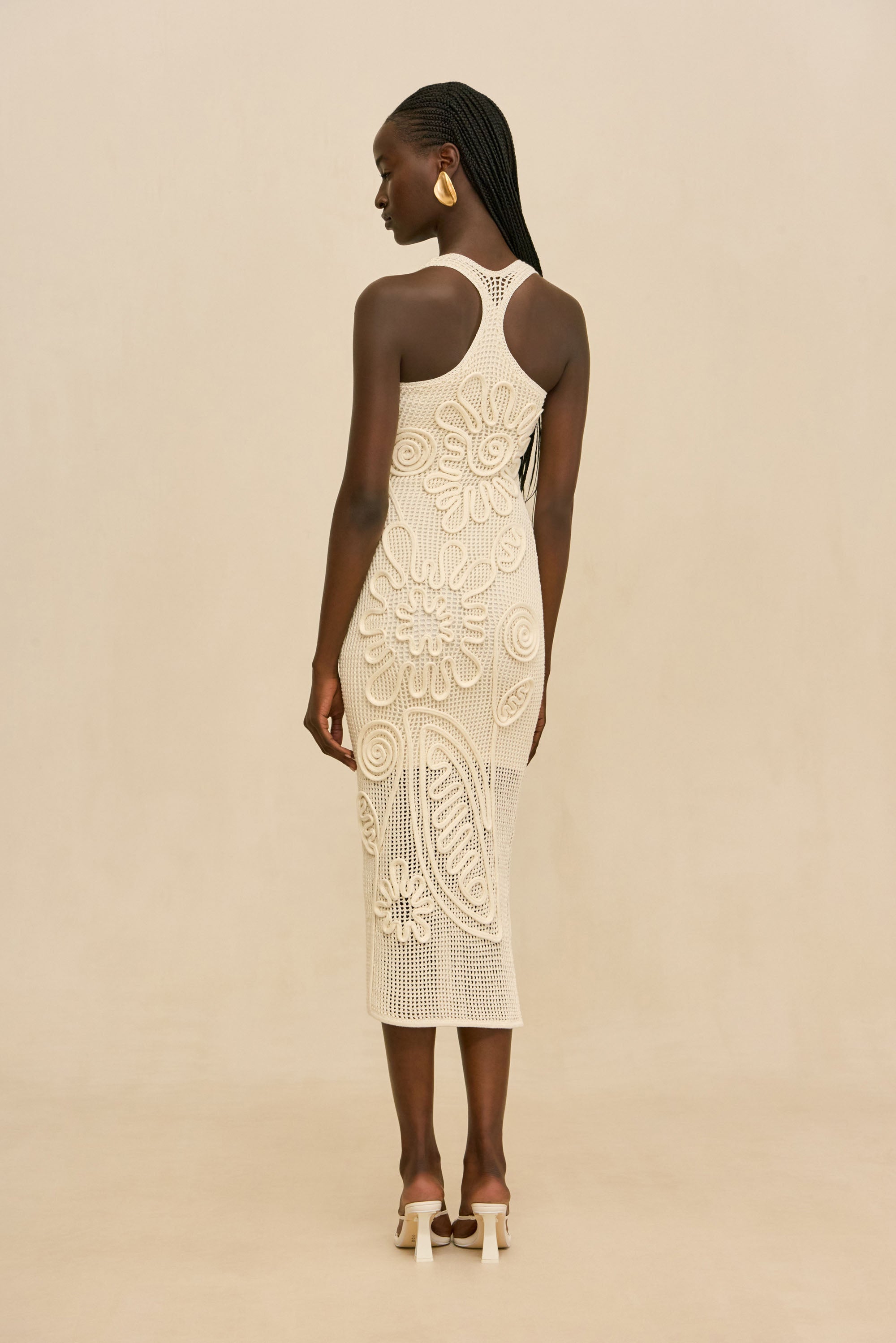 NISSA KNIT DRESS - OFF WHITE
