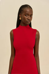 HARLOW KNIT DRESS - MERLOT