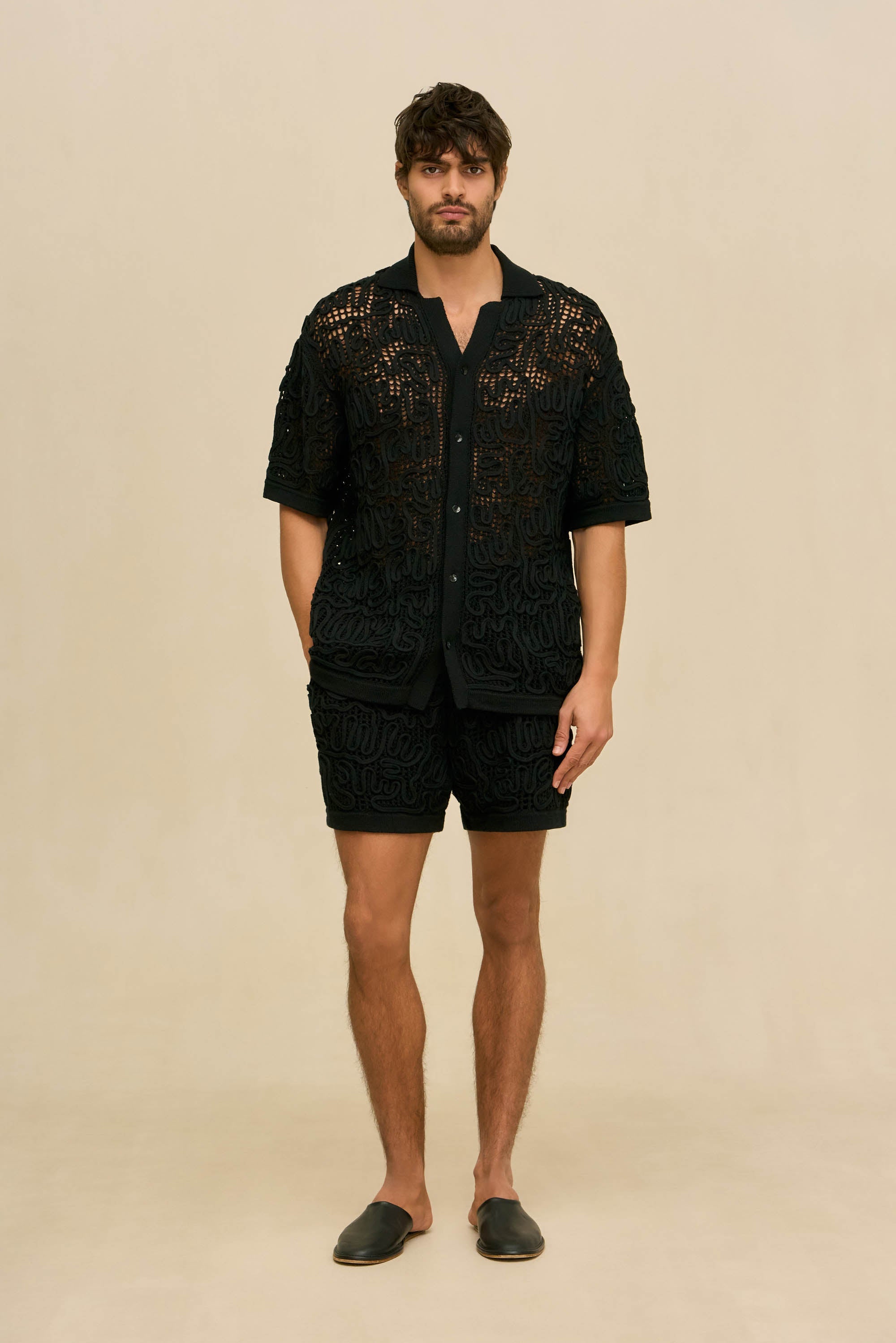 CRETA CROCHET SHORT - BLACK