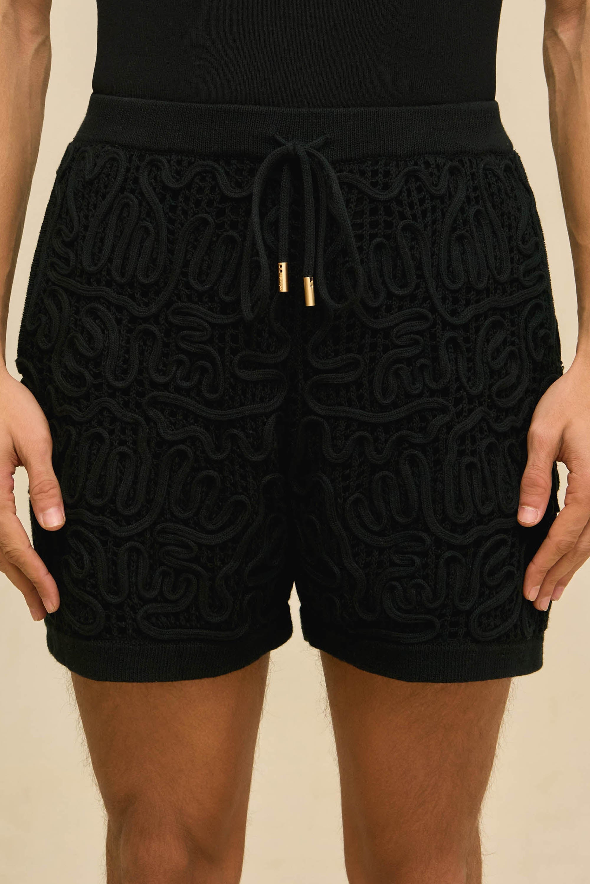 CRETA CROCHET SHORT - BLACK
