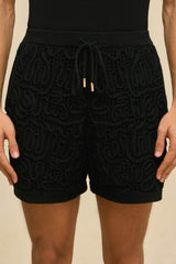 CRETA CROCHET SHORT - BLACK