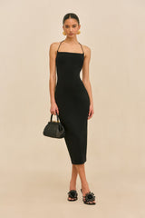 MELVILLE KNIT DRESS - BLACK