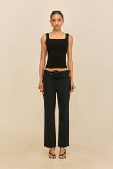 LEVI KNIT TOP - BLACK