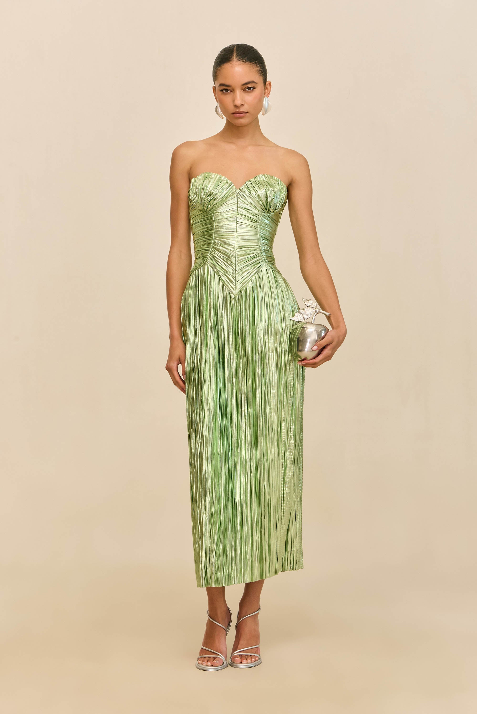 ASHIKA GOWN - SPEARMINT METALLIC