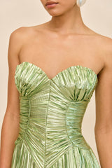 ASHIKA GOWN - SPEARMINT METALLIC