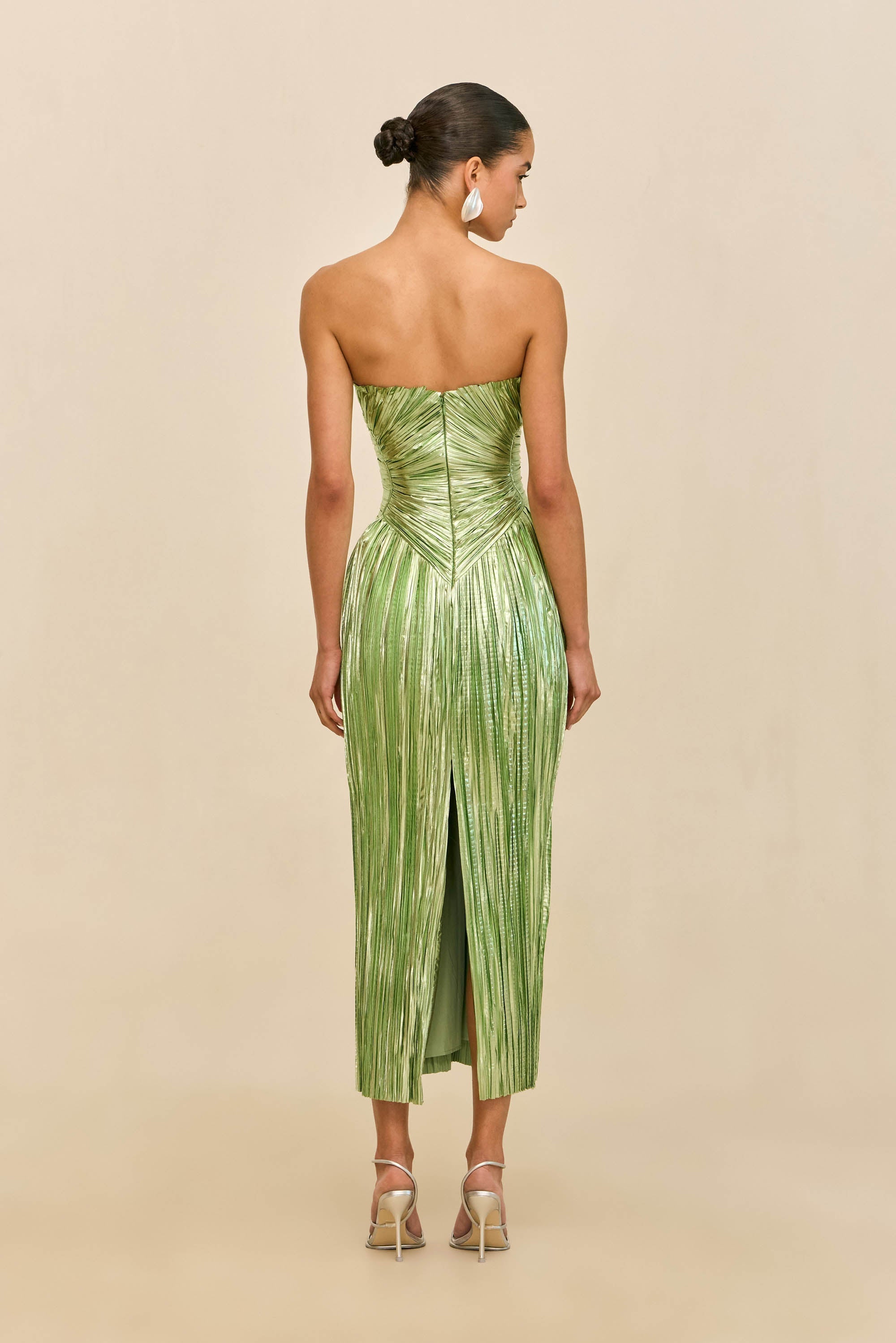 ASHIKA GOWN - SPEARMINT METALLIC