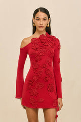 KAELA KNIT DRESS - MERLOT