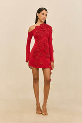 KAELA KNIT DRESS - MERLOT