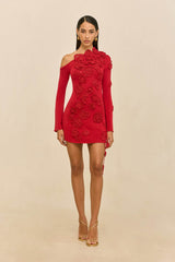 KAELA KNIT DRESS - MERLOT