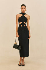 BAYLEE KNIT DRESS - BLACK