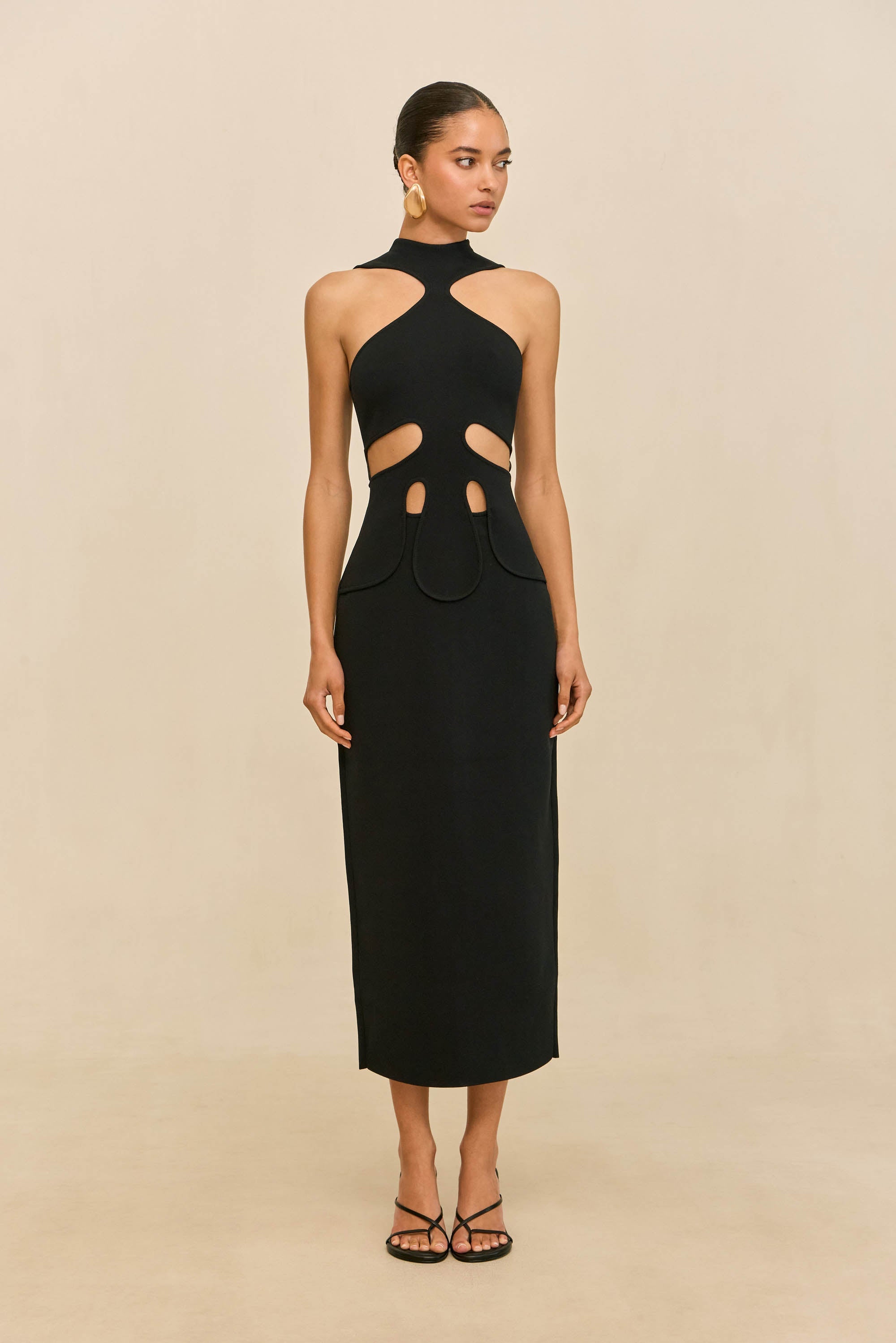 BAYLEE KNIT DRESS - BLACK