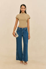 VIRGINIANA KNIT TOP - NUTMEG