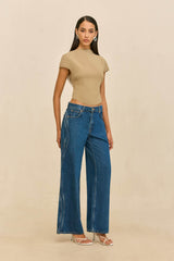 VIRGINIANA KNIT TOP - NUTMEG