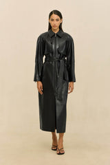 HAMMER TRENCH COAT - BLACK