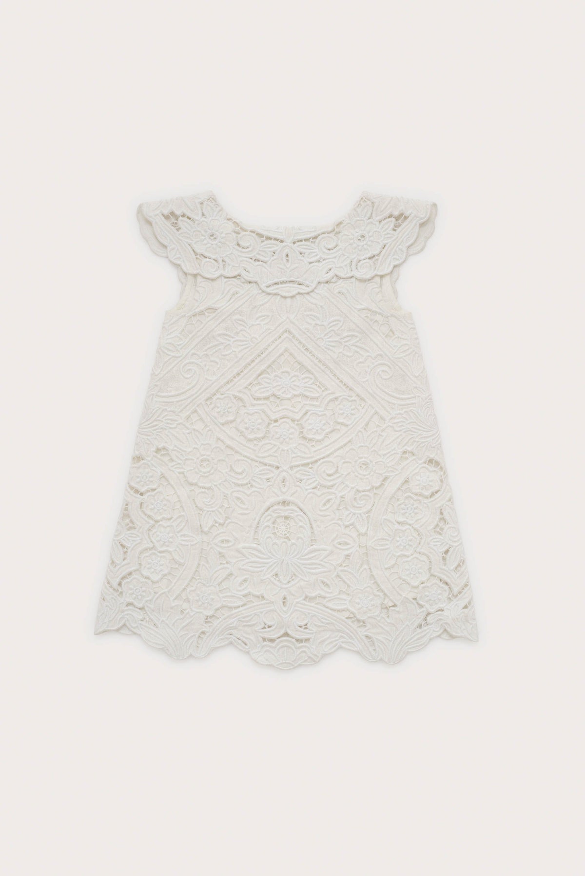 KIDS FRIDLI DRESS - OFF WHITE EMBROIDERY